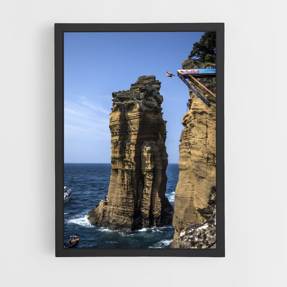 Poster Cliff diving juste – affiche Plongeon de falaise (vue 2)